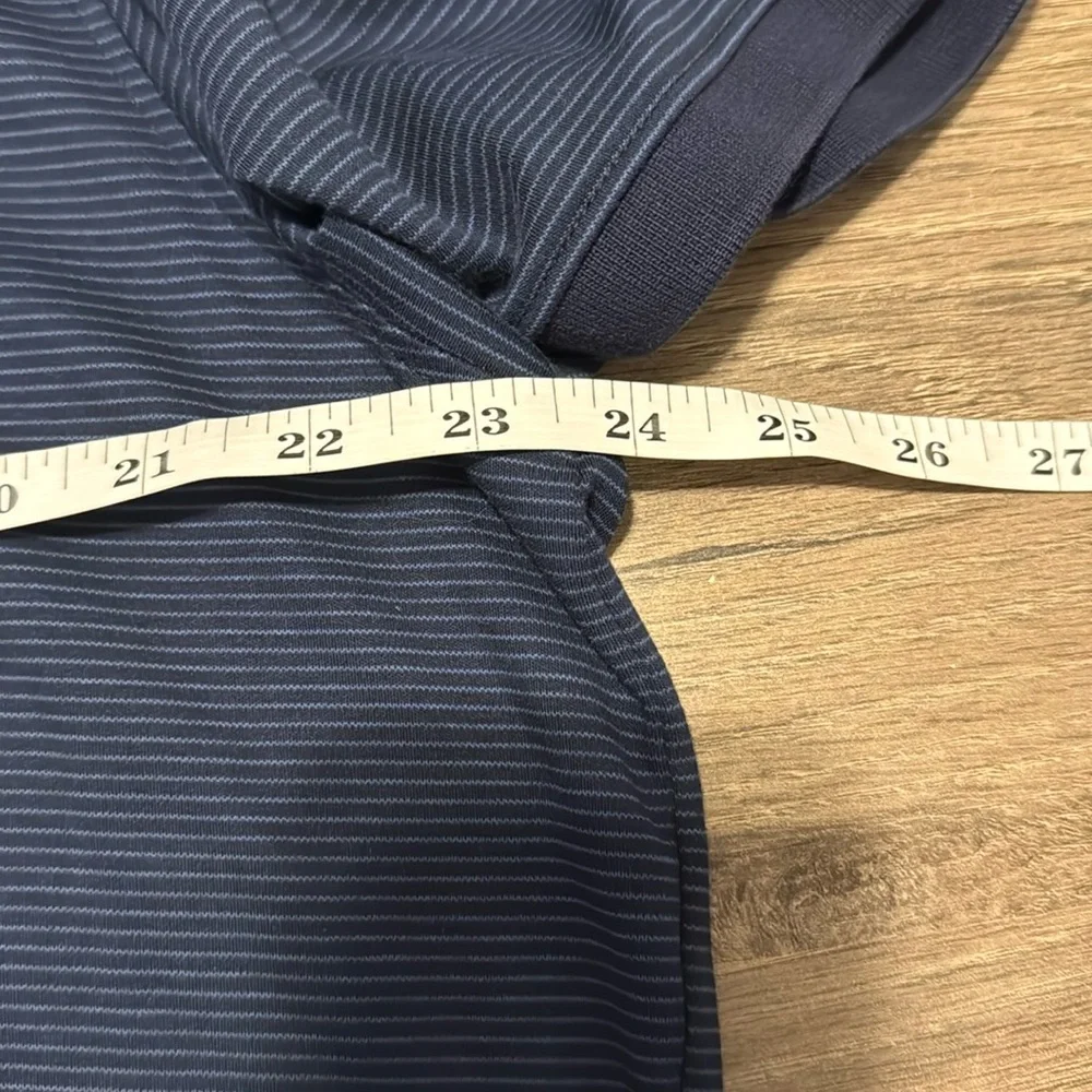 Calvin Klein Polo Shirt Men’s Navy blue XXL light stripes 100%‎ cotton